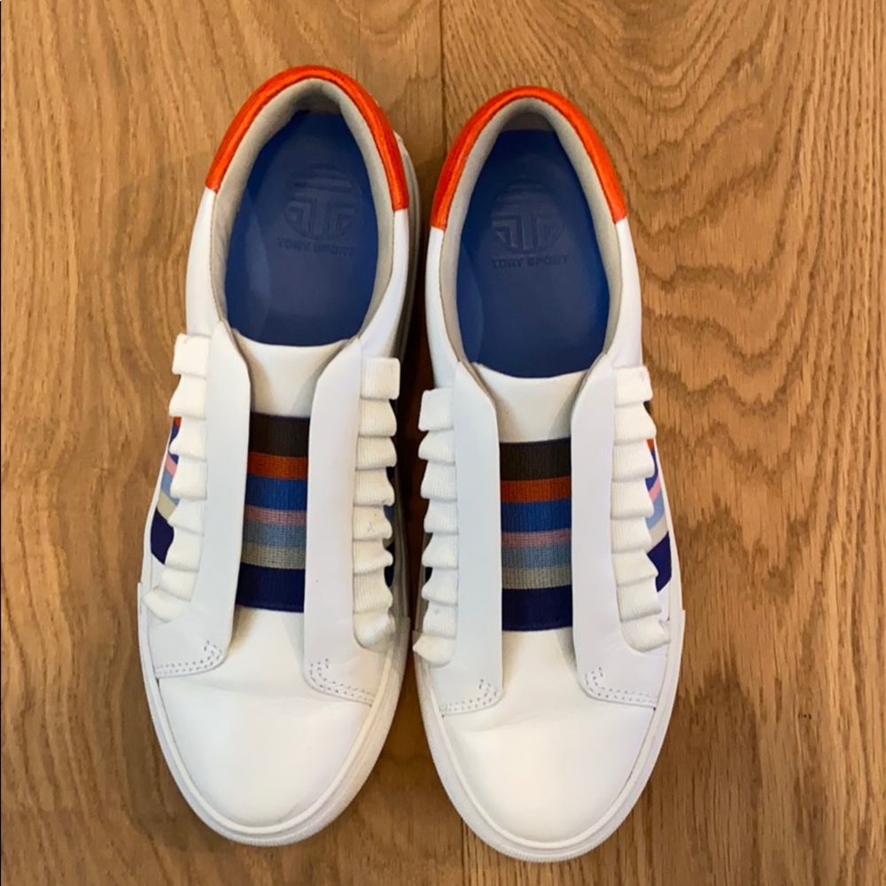 Tory Burch Sport ruffle tennis shoes